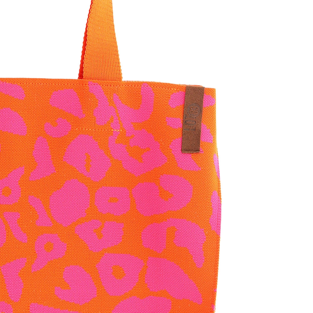 Shopper Lara | Panter Oranje-Fuchsia