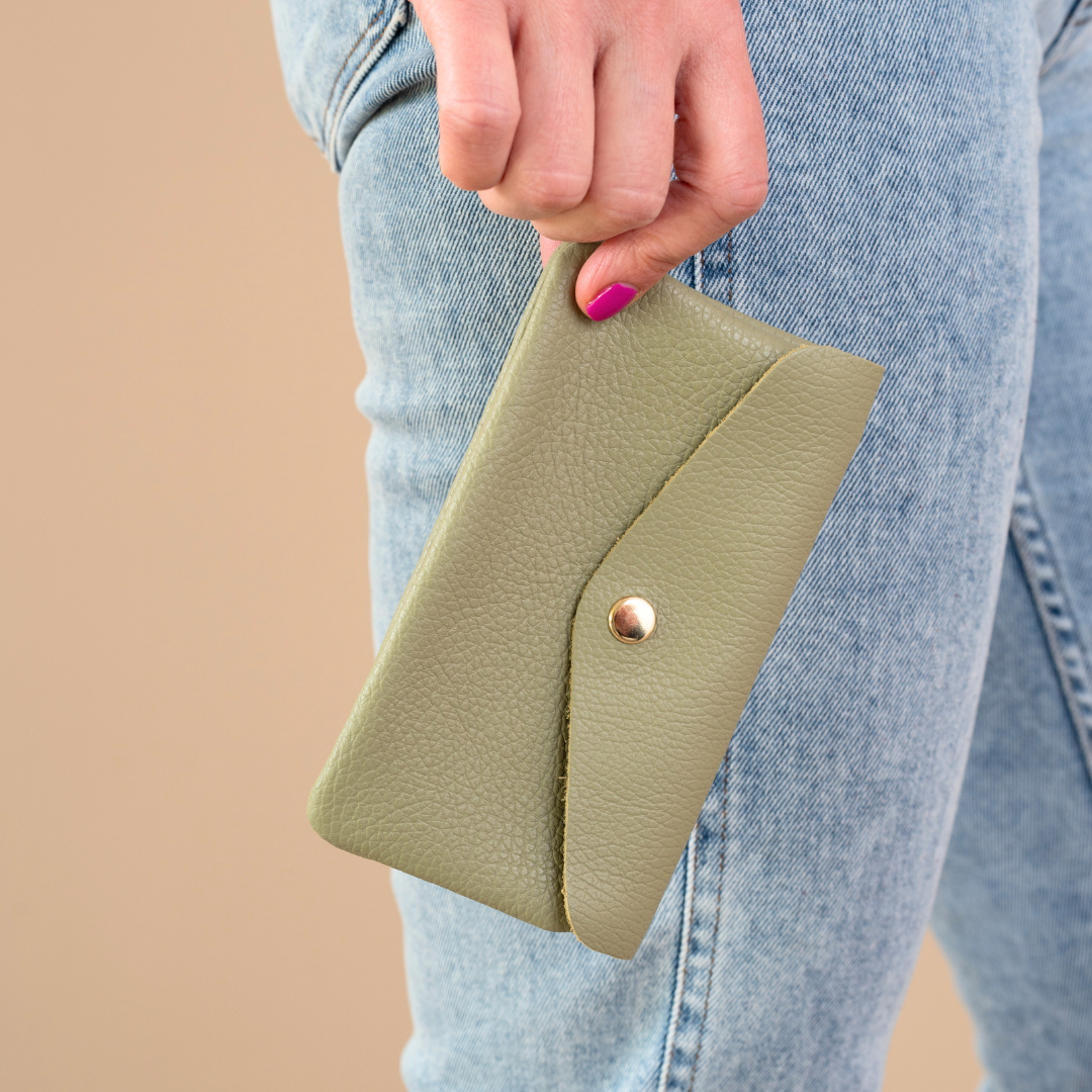 Leather wallet | Rose Metallic