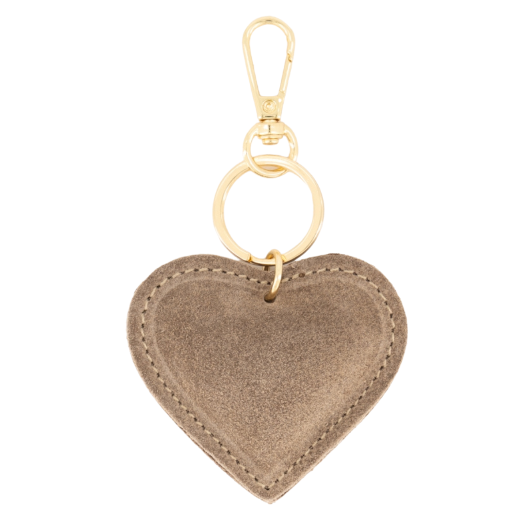 Sleutelhanger Hart Suède | Taupe