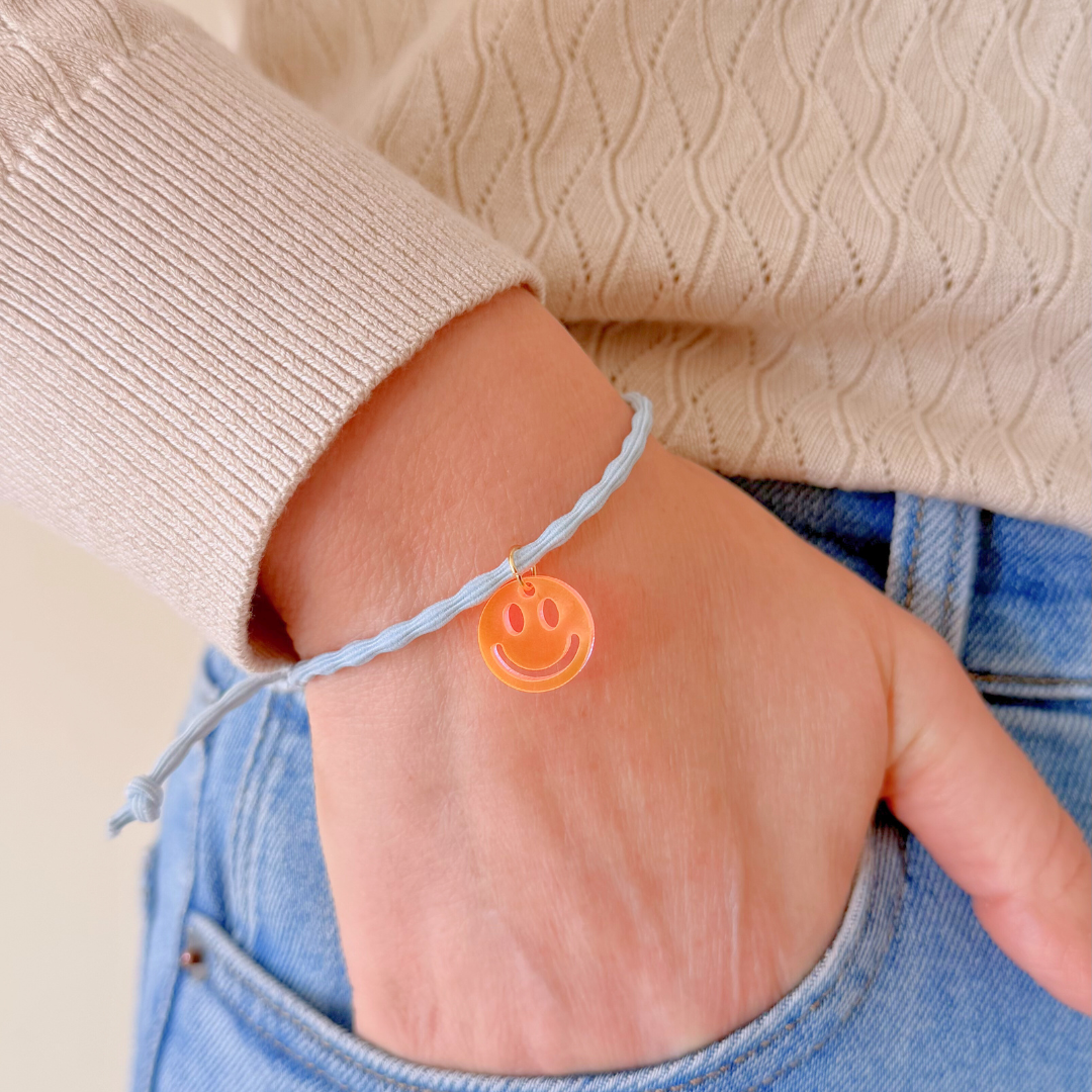 Armband Lume Charms | Smile - Neon Orange