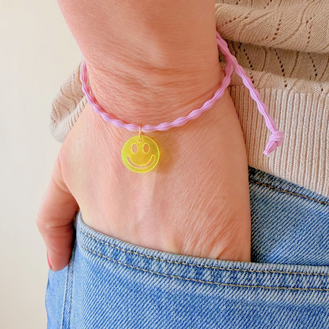 Armband Lume Charms | Smile - Neon Yellow