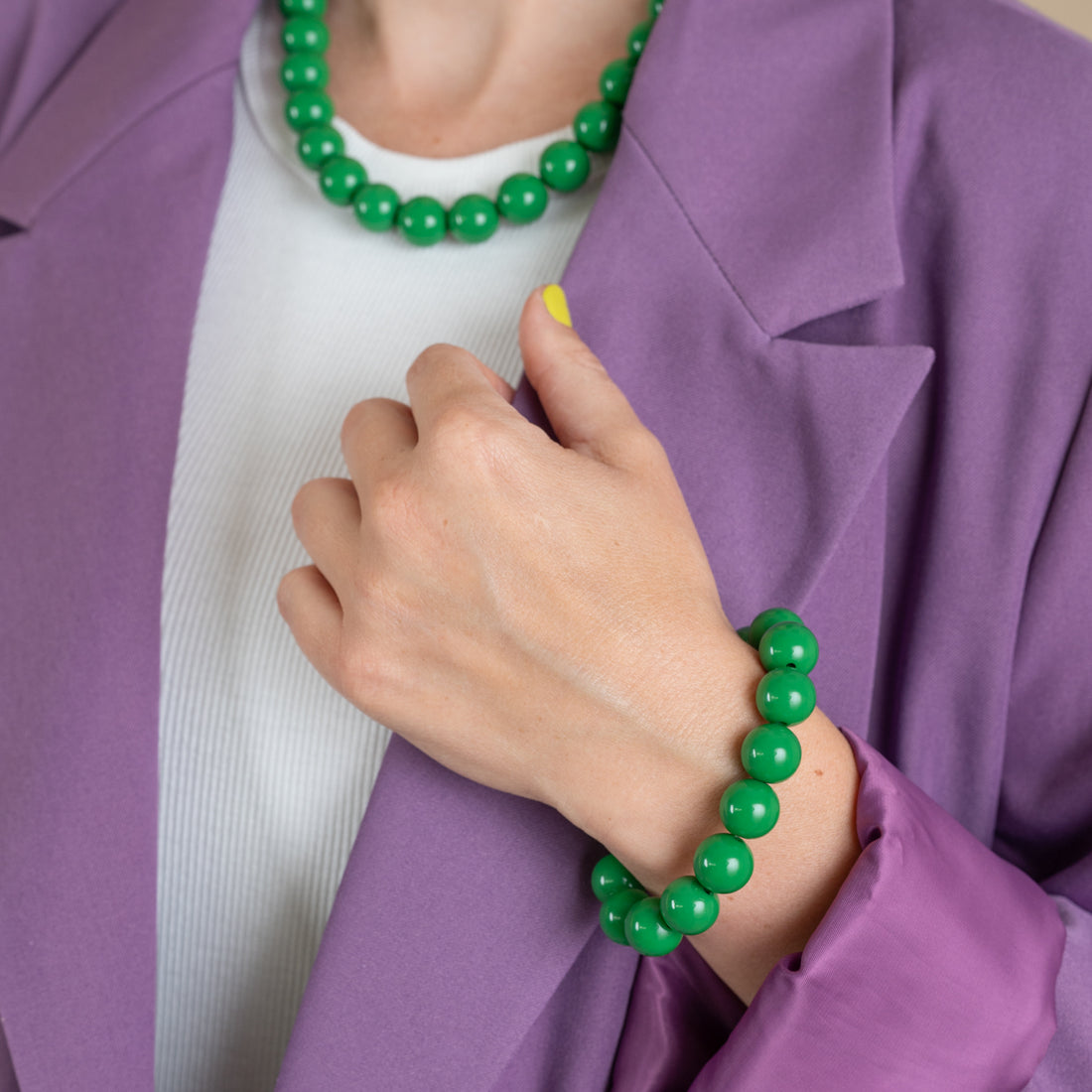 Bold Beads Ketting | Spruce - 14 mm