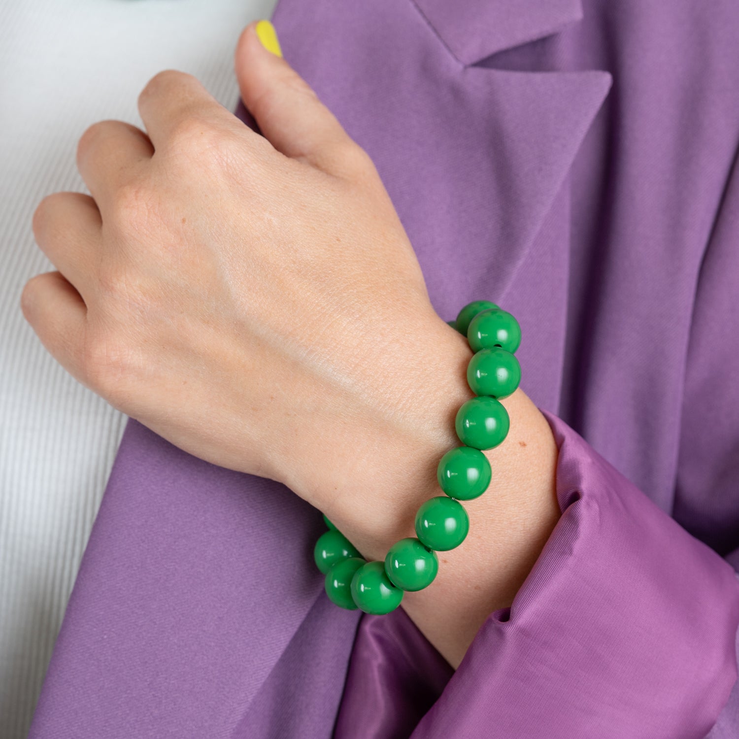 Bold Beads Armband | Spruce - 14 mm