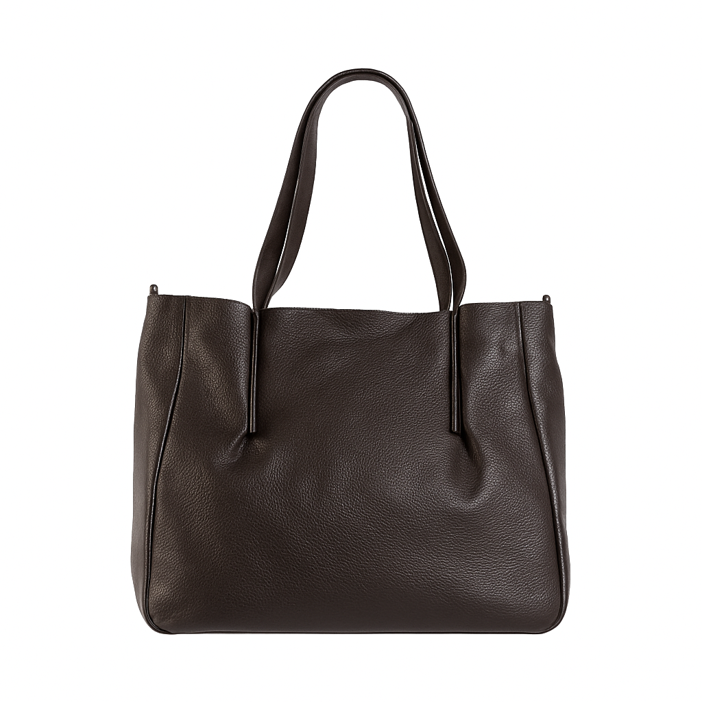 Leder Shopper Mette | Donkerbruin
