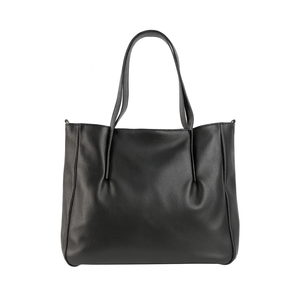 Leder Shopper Mette | Zwart