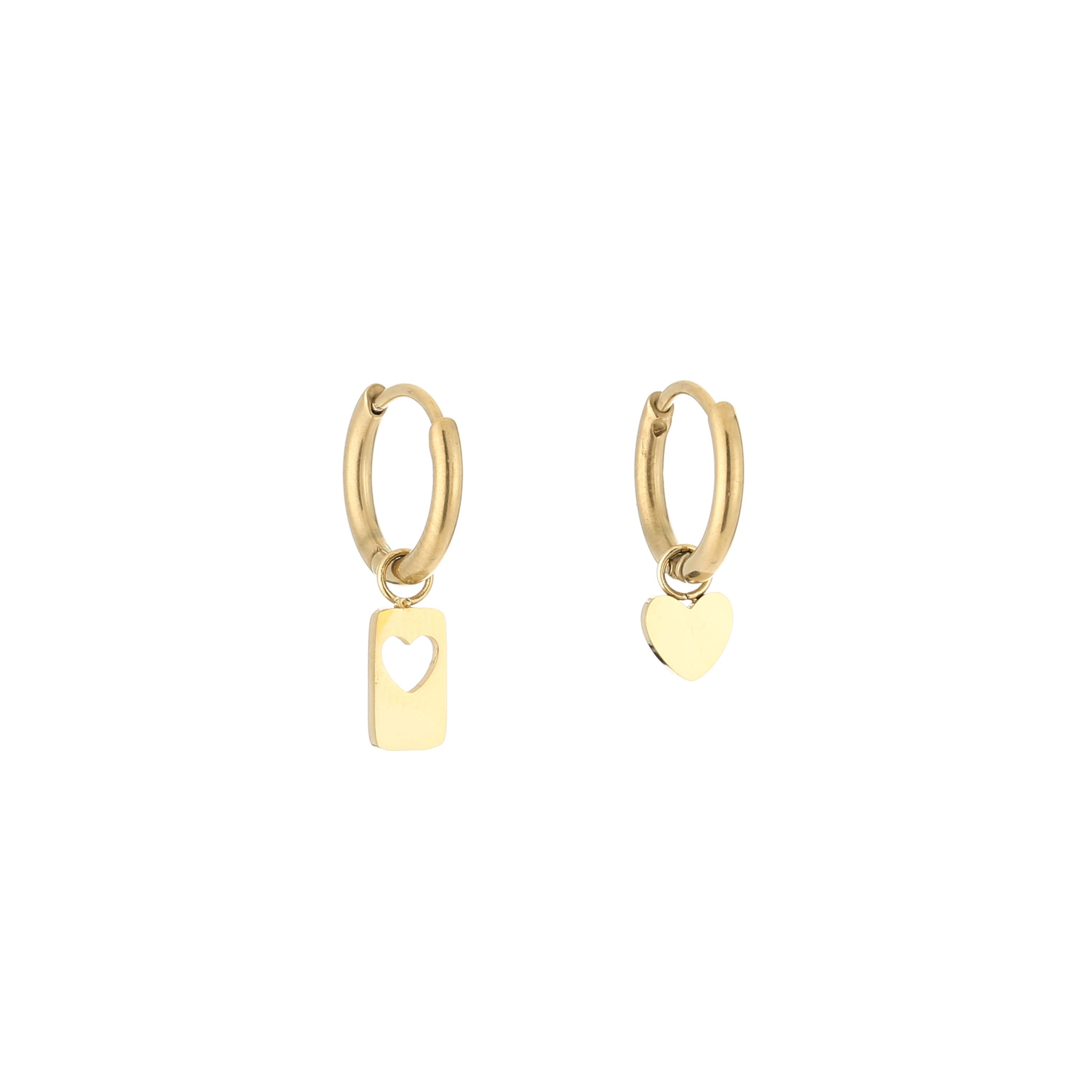 Oorbellen Hearts | Goud
