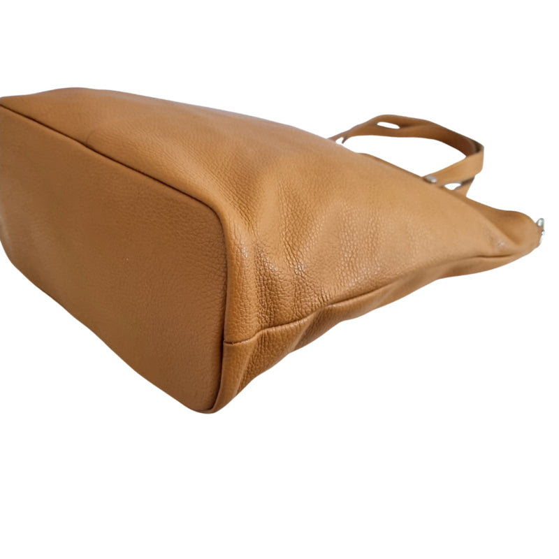 Leather Shopper Dore | Cognac