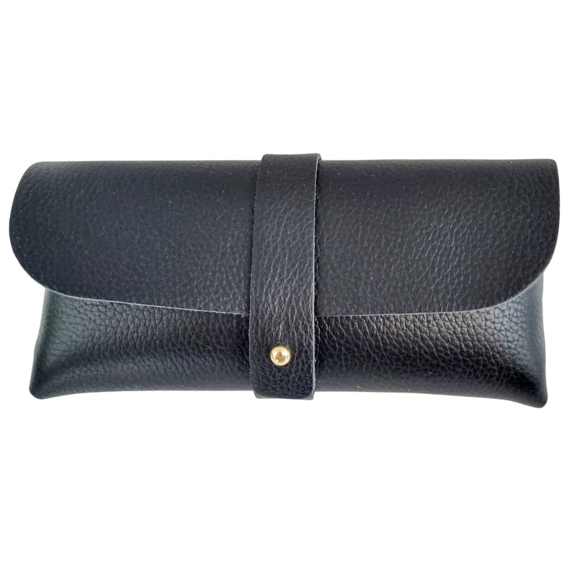 Brillenetui Leder schwarz