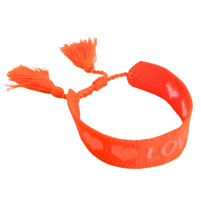 Ibiza Woven Love Neon Oranje
