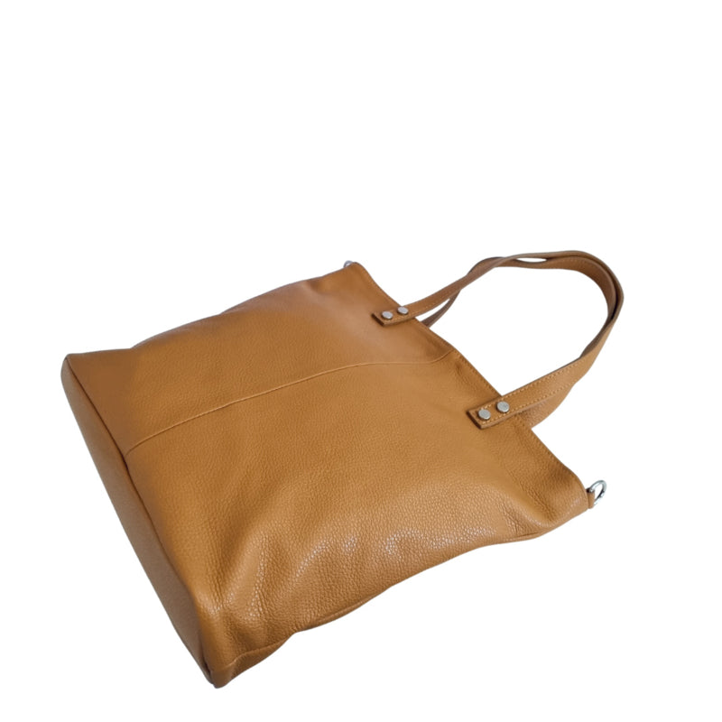 Leather Shopper Dore | Cognac
