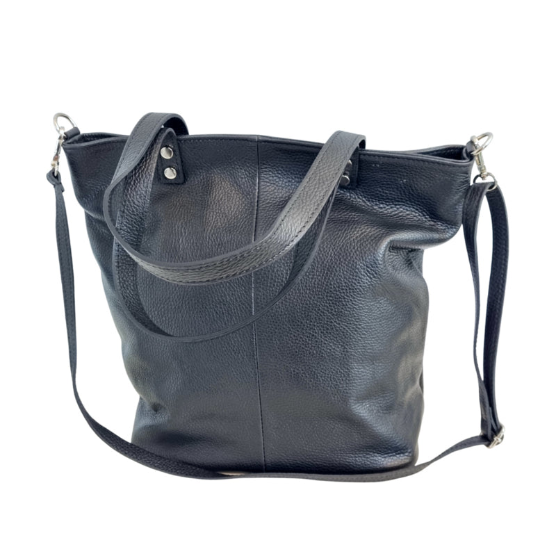 Leather Shopper Dore | Zwart