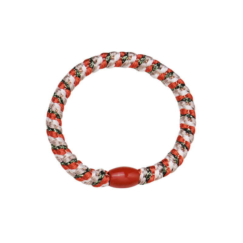 Haarelastiek Rood Groen Glitter