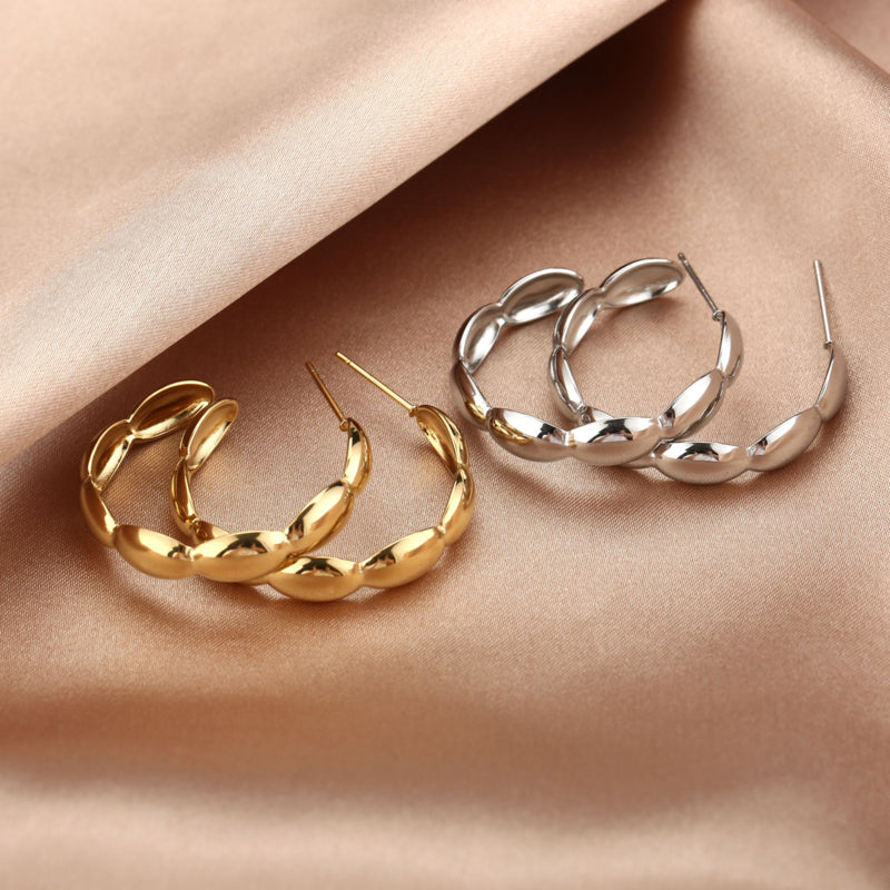 Oorbellen Ring Wolk Zilver