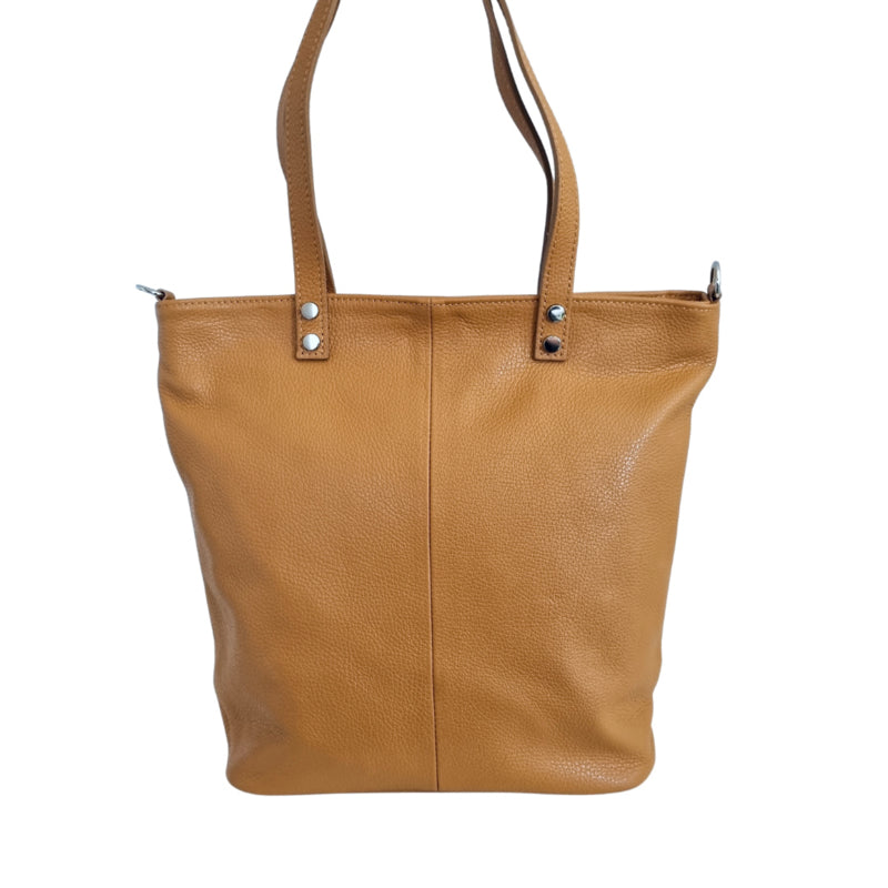 Leather Shopper Dore | Cognac