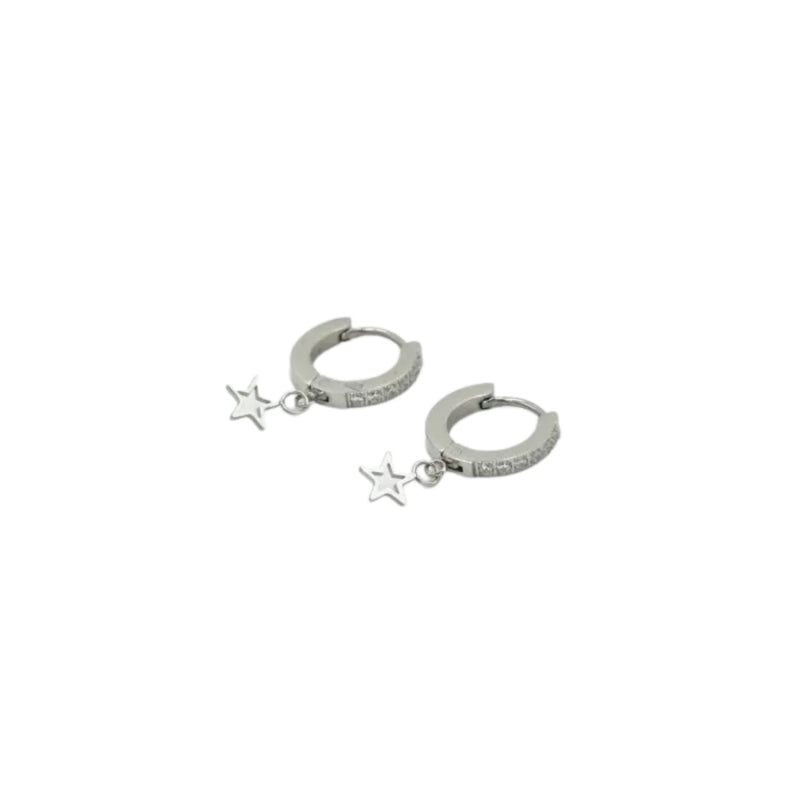 Oorbellen Sparkle Stars | Zilver
