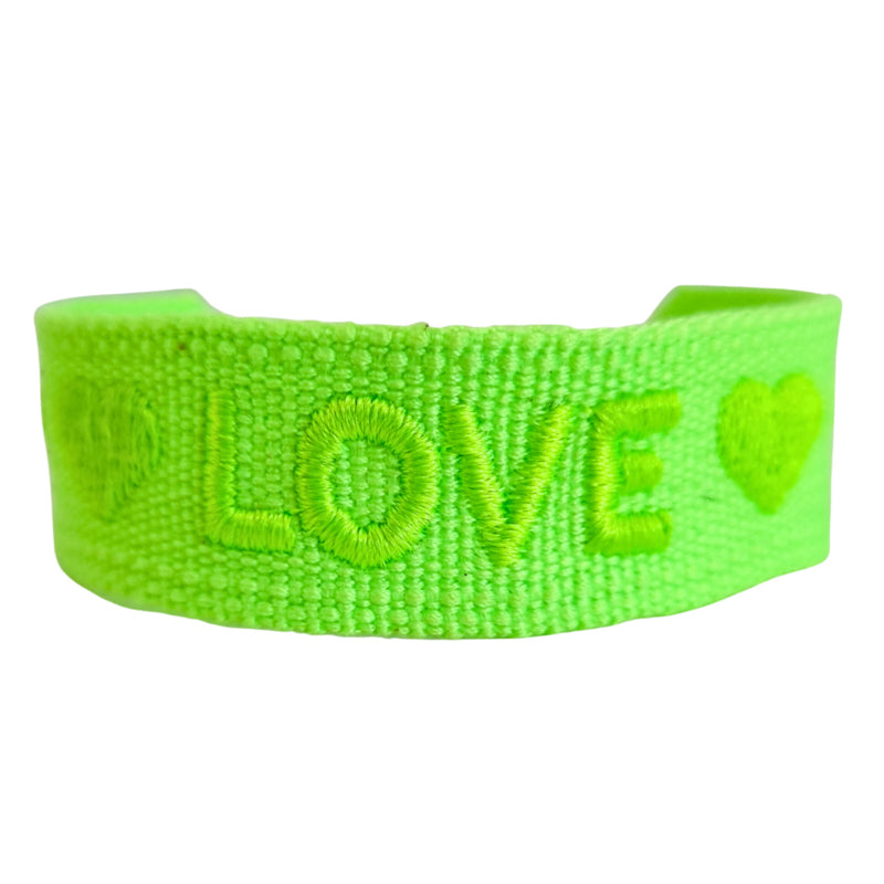 Ibiza Woven Love Neon Geel