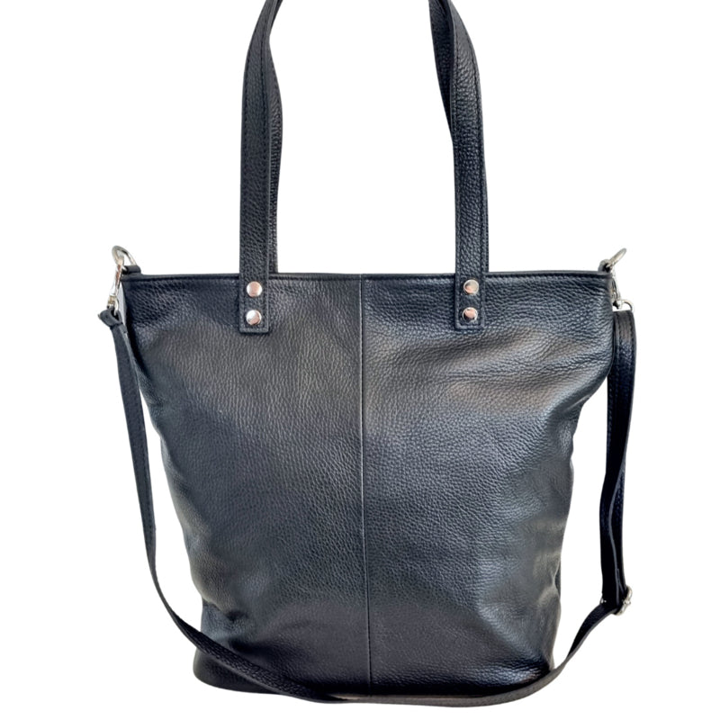 Leather Shopper Dore | Zwart