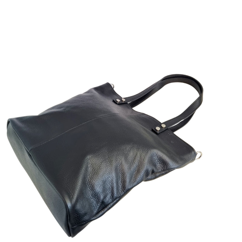 Leather Shopper Dore | Zwart