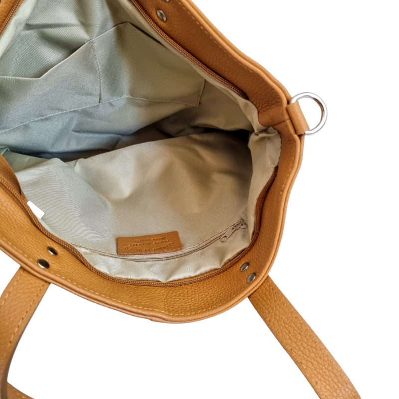 Leather Shopper Dore | Cognac