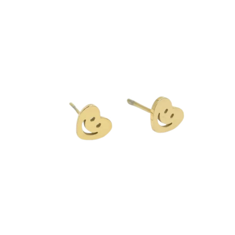 Oorbellen Smiley Heart | Goud