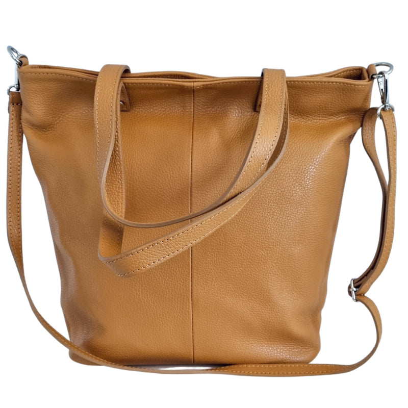 Leather Shopper Dore | Cognac