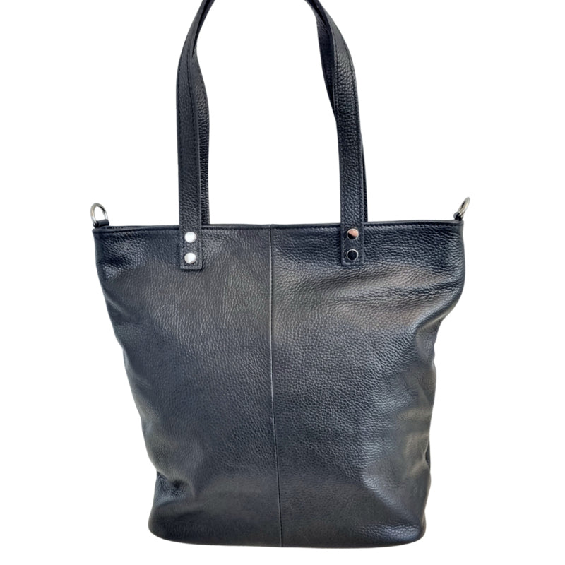 Leather Shopper Dore | Zwart