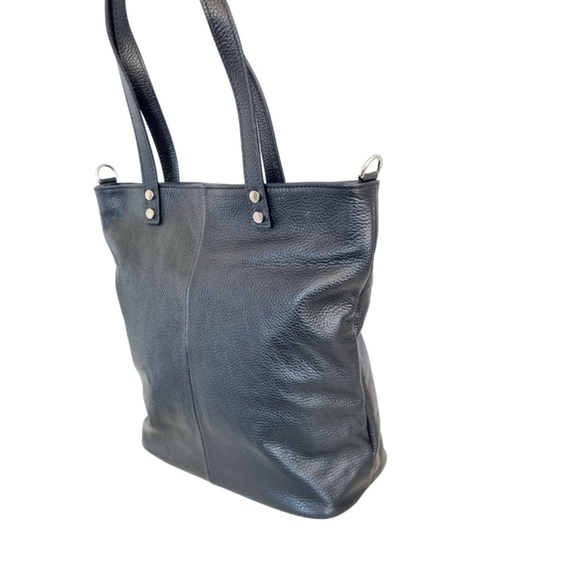 Leather Shopper Dore | Zwart