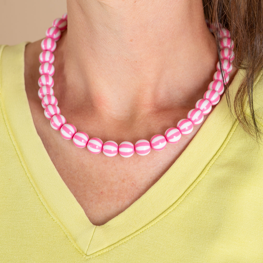 Bold Beads Ketting Beach | Fuchsia - 12 mm