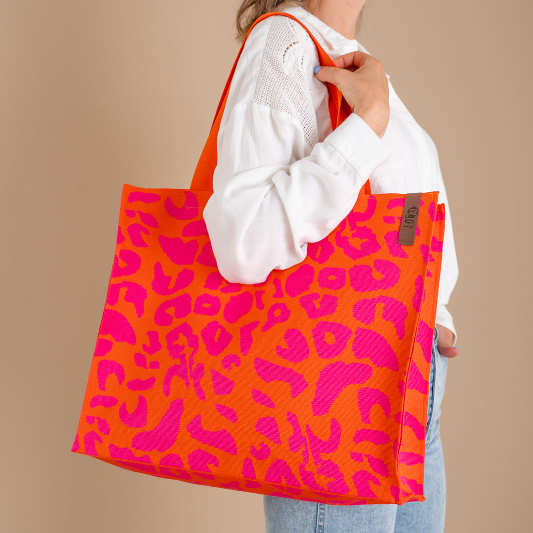 Shopper Lara | Panter Oranje-Fuchsia