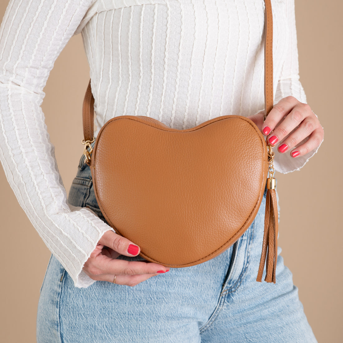 Heart Bag Maite | Camel