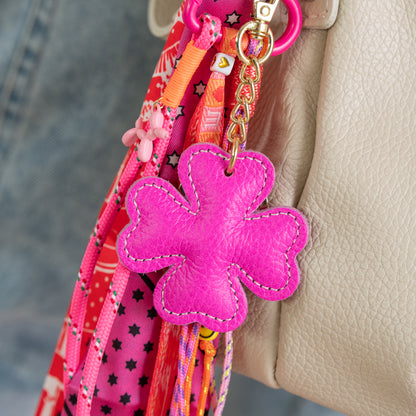 Keychain Leather | Fuchsia Metallic