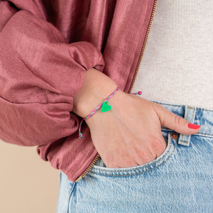 Armband  Lume Charms | Heart Green