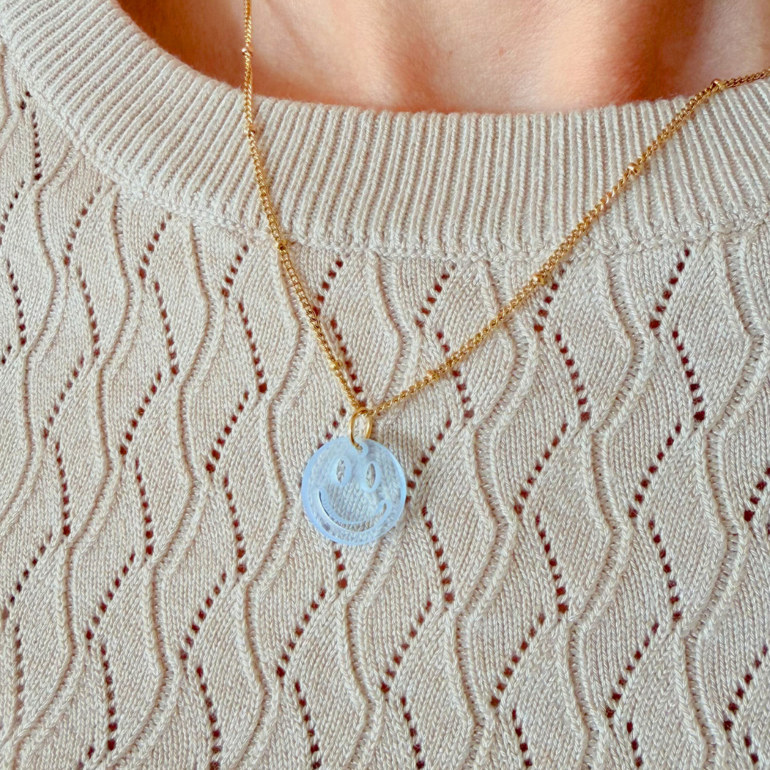 Ketting Lume Charms | Smile Neon Blue Gold