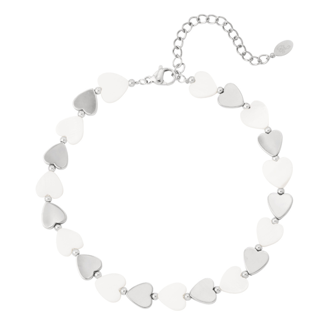 Anklet Hearts | Silver