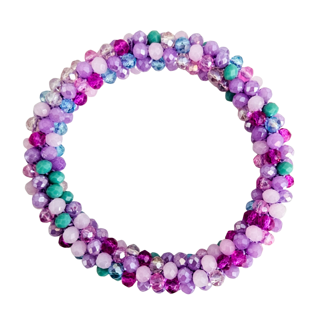 Roll On Facet Bracelet | Purple Mix