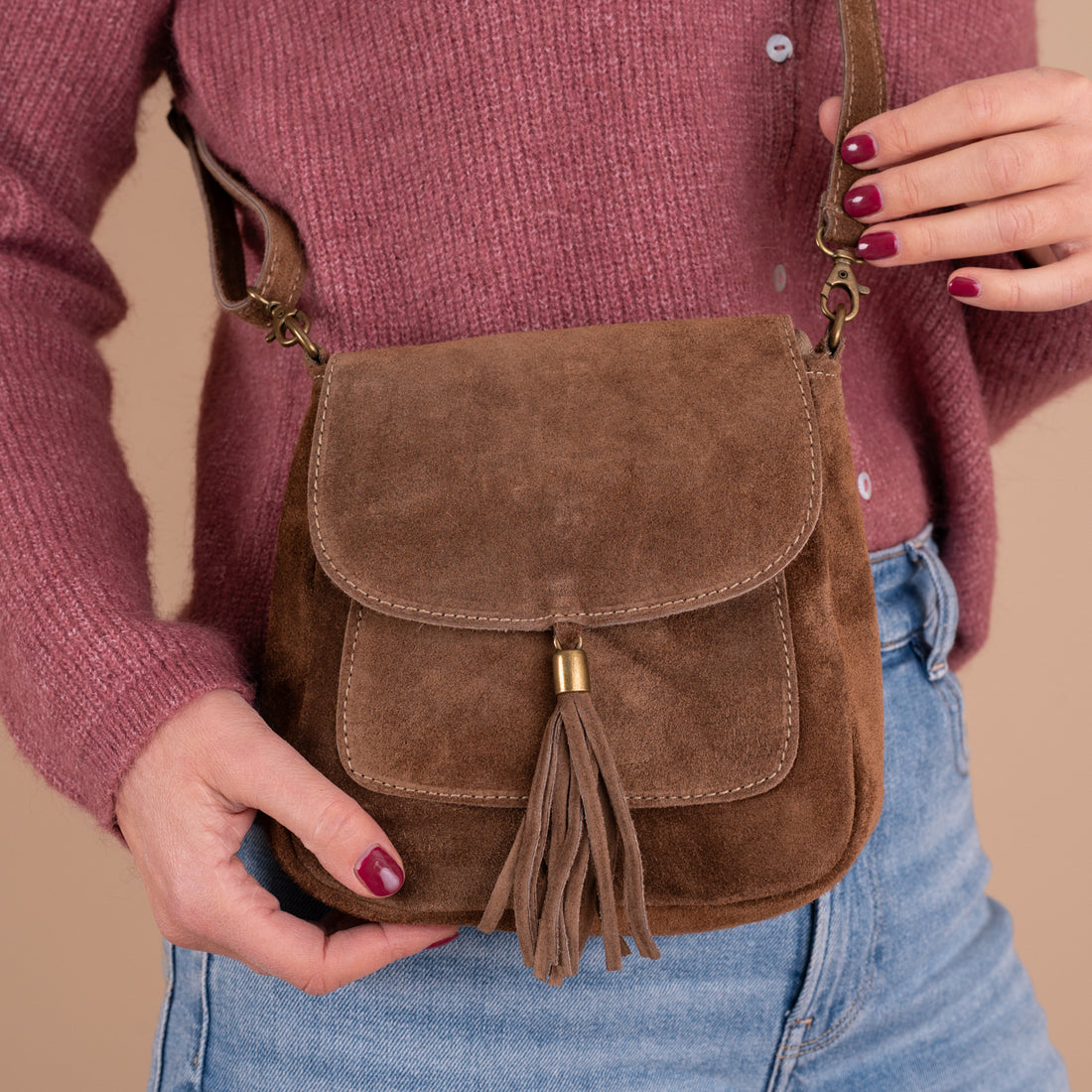 Schoudertas Lieve | Taupe