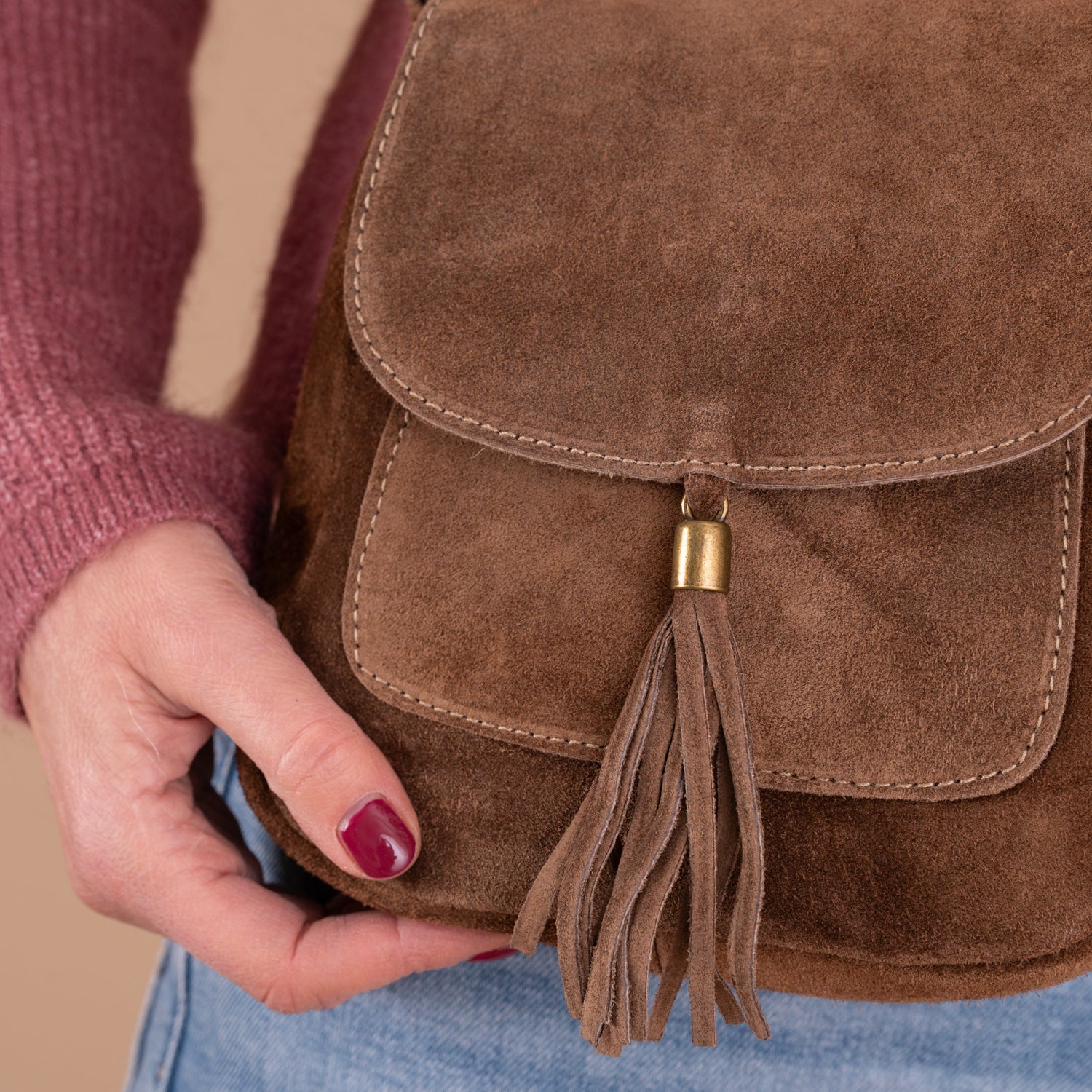 Schoudertas Lieve | Taupe