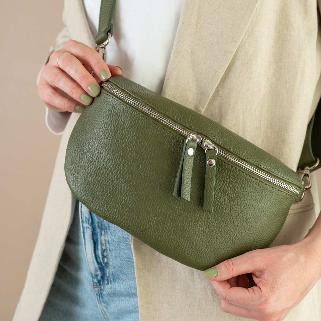 Heuptas-Schoudertas Janne | Olijfgroen