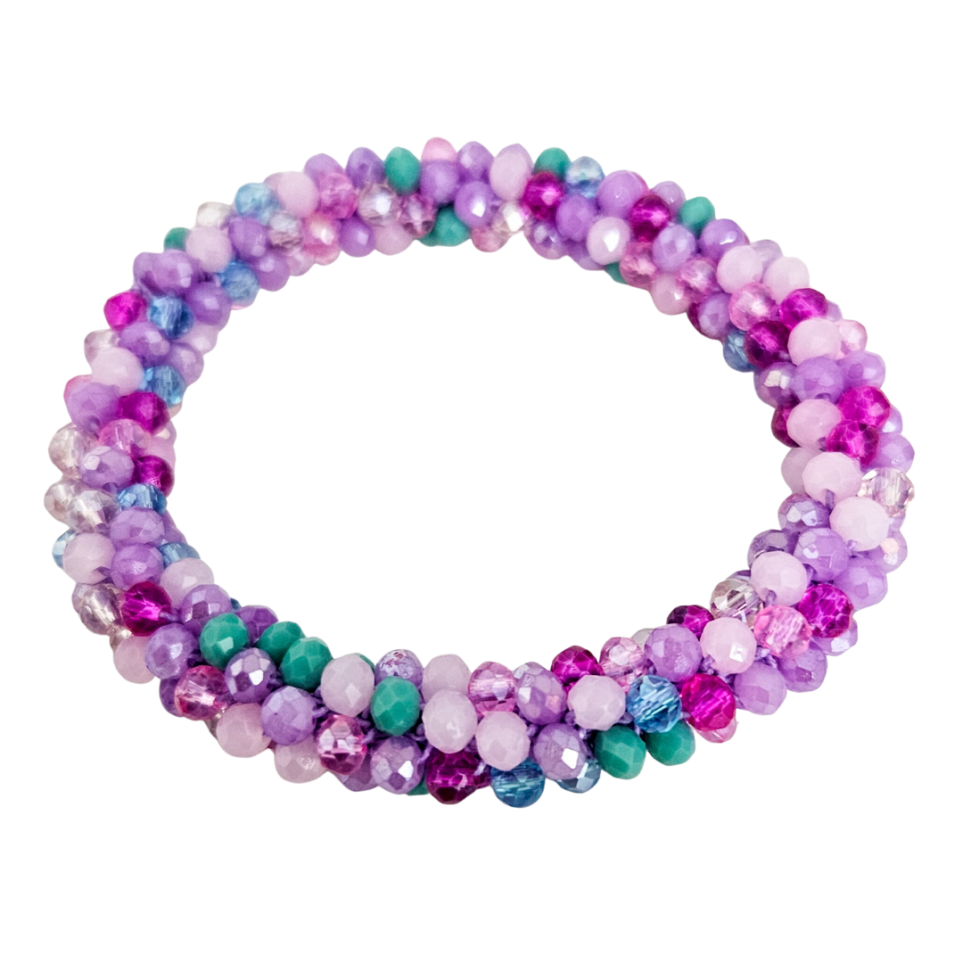 Roll On Facet Armband | Purple Mix