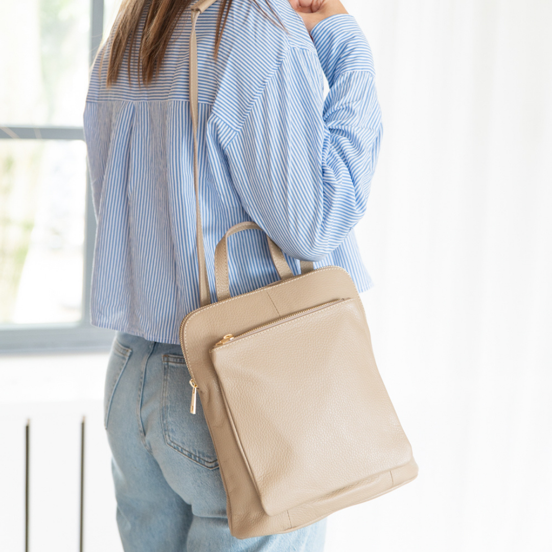 Rucksack / Umhängetasche Anne | Helles Taupe