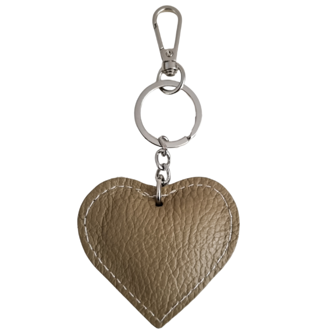 Heart Keychain | Taupe