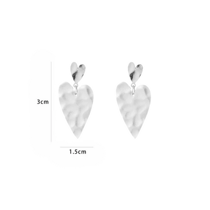 Oorbellen Two Hearts | Zilver