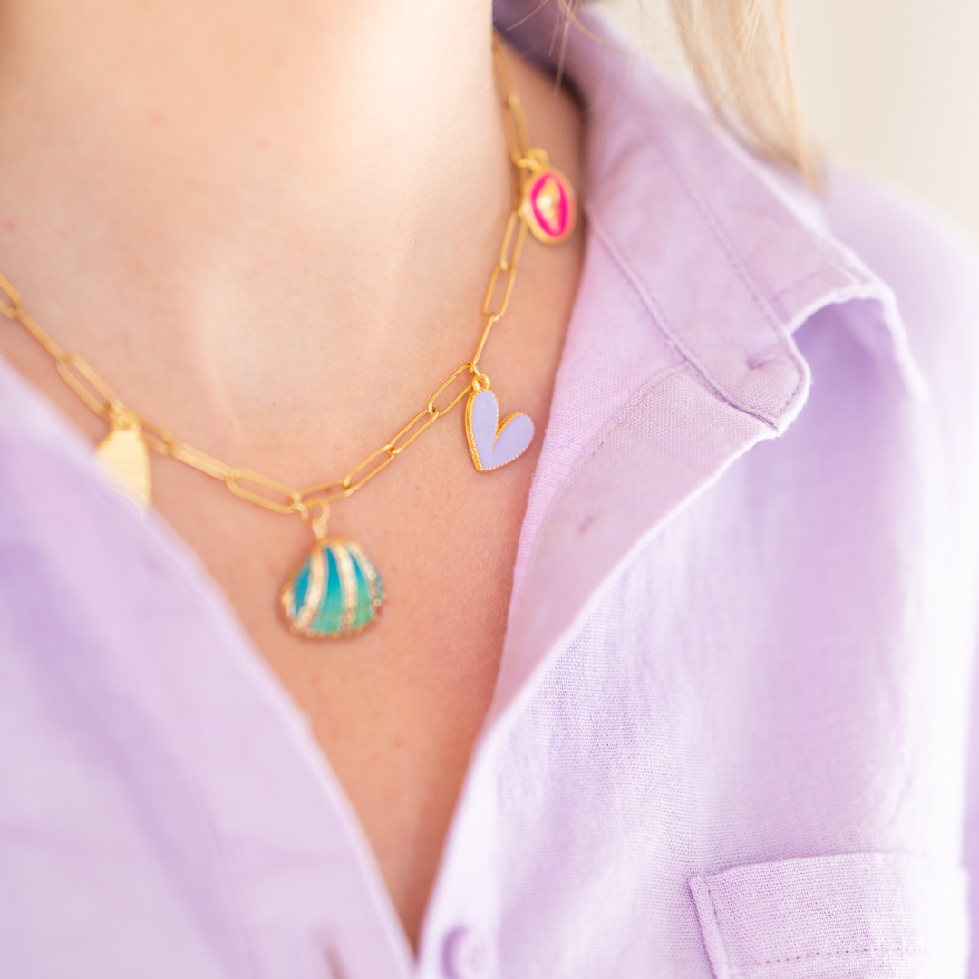 Schakelketting  met bedels | Shell