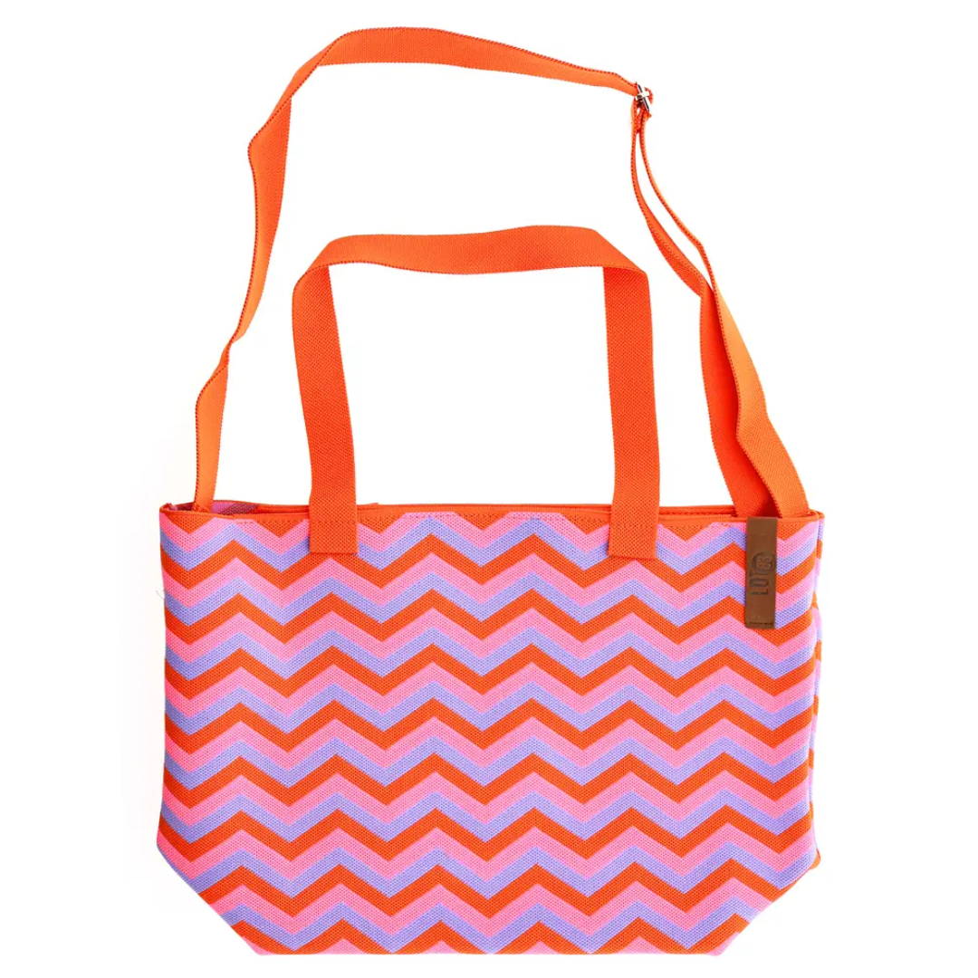 Tas Mara | Zig Zag Lila - Roze - Rood