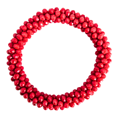 Roll On Facet Armband | Red