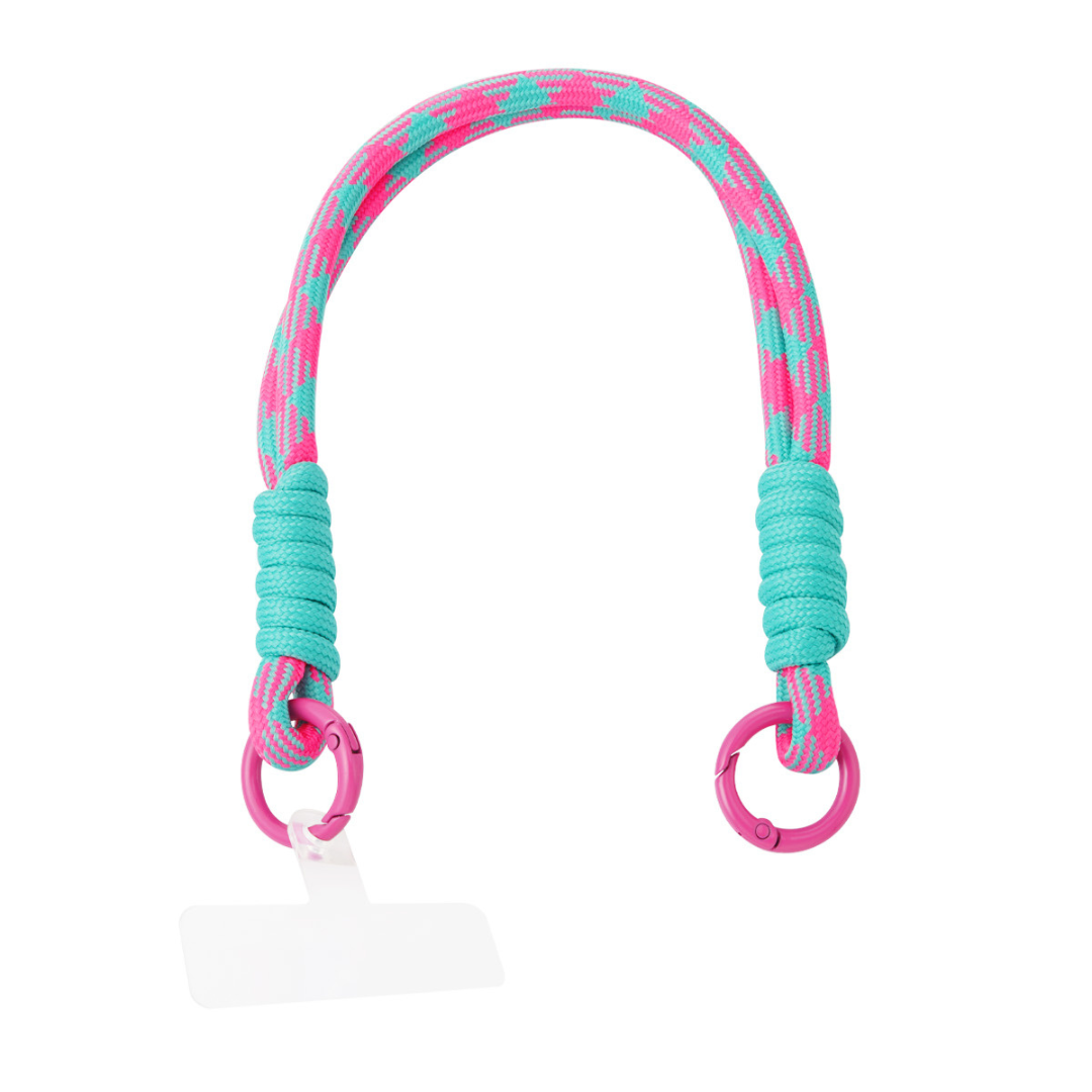 Telefoonkoord  Kort | Fuchsia-Turquoise