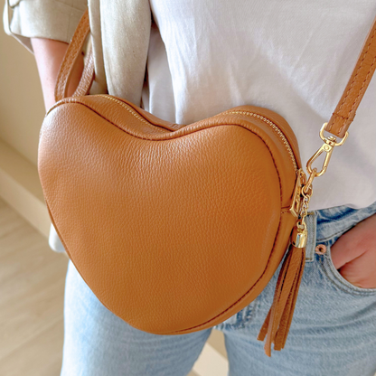 Heart Bag Maite | Camel