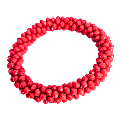 Roll On Facet Armband | Red