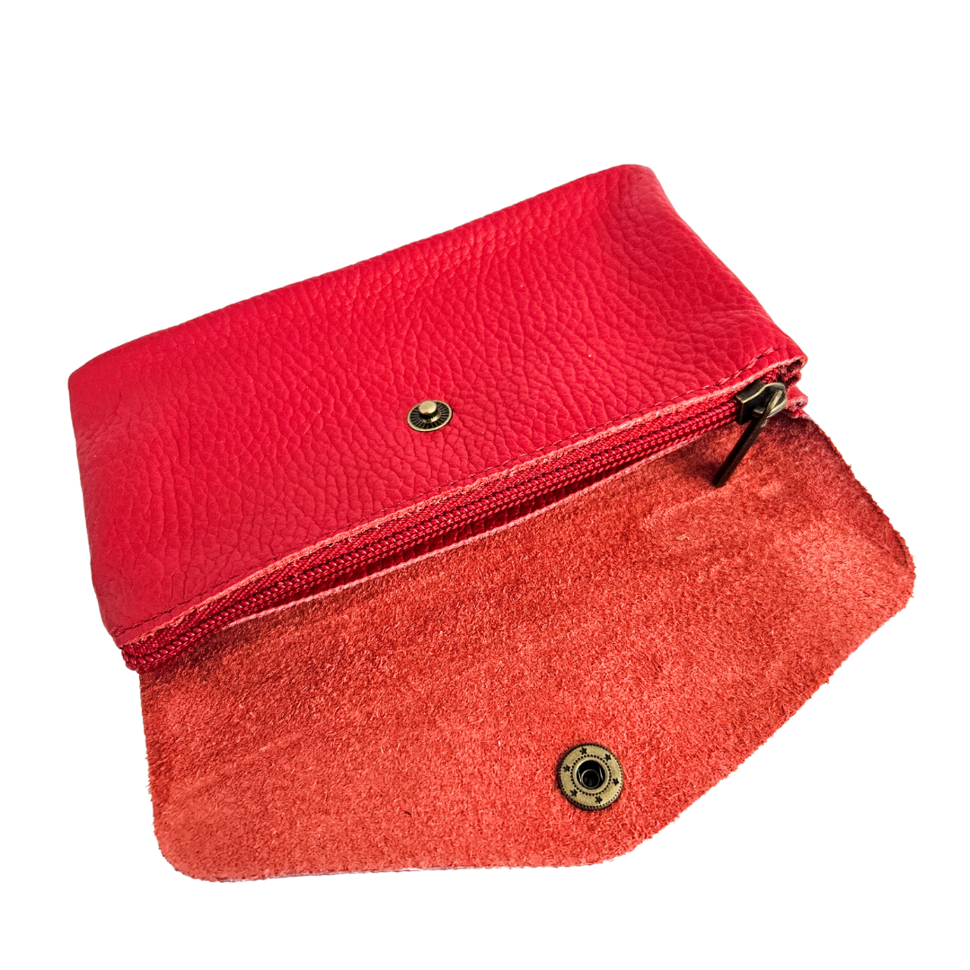 Leather wallet (large) | Red