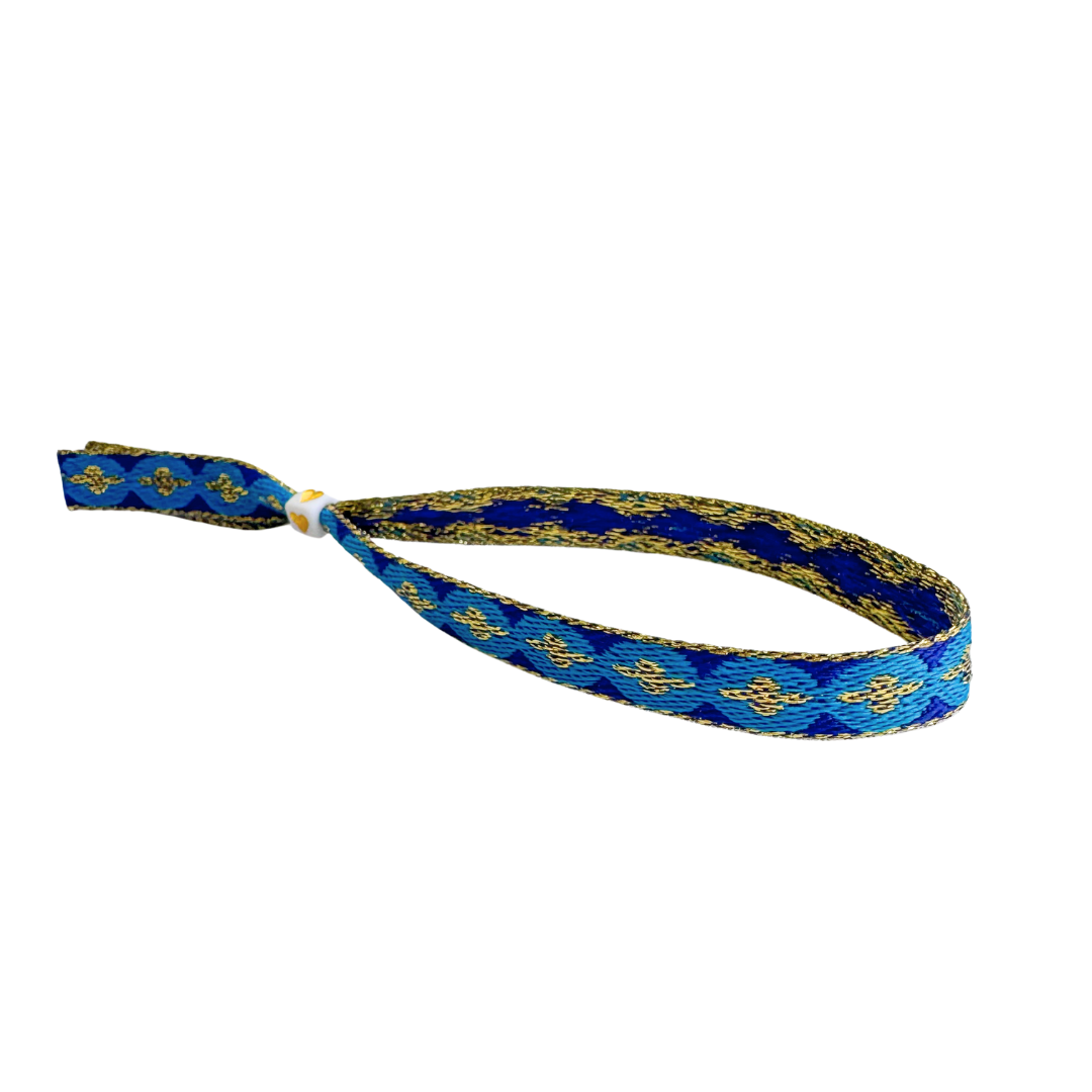 Ribbon Bracelet Blue-Gold